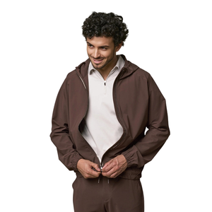 ชุดวอร์มลำลองแบบมีฮู้ดสองชิ้นสั่งทำพิเศษ คุณภาพสูง สำหรับผู้ชาย สีพื้น เหมาะสำหรับฤดูหนาว แห้งเร็ว ระบายอากาศได้ดี น้ำหนักเบา - Product Image 2