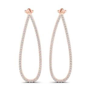 REYES Design original, boucles d'oreilles en argent sterling 925, diamant rond taille brillant de 1,8 carat, cultivé en laboratoire, pour femmes, cadeau de mariage de luxe - Product Image 6