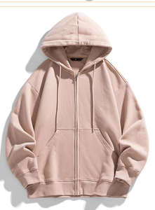 Sweat-shirt à capuche d'hiver OEM, pull à col rond pour femmes et hommes, personnalisable, en polaire lourd, fermeture éclair sur le devant - Product Image 4