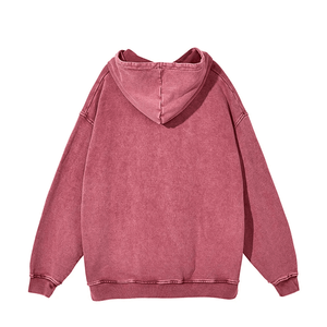 Sudadera con capucha de algodón 100% para hombre, con cremallera de un cuarto, forro polar, lavado ácido, estampado personalizado, transpirable, de secado rápido, estilo urbano, para invierno - Product Image 6