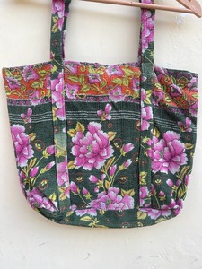 Vintage Kantha Tote <b>Bag</b> Reversible Sari Fabric Indian Quilted Handmade Recycled Lightweight Nightlight Travel Shopping <b>Bag</b> - Product Image 2