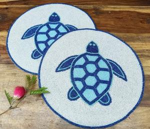 Exquisite Luxury Handmade Eco-Friendly Table <b>Placemat</b> Intricate Seed Bead Embroidery Solid Gold Black Dining Accent for Formal - Product Image 5