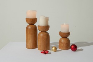 Support de bougie en bois en forme d'hexagone fait à la main avec impression en relief pour la décoration de la maison et des mariages - Product Image 3