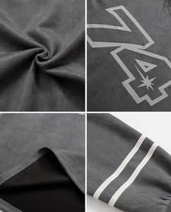 Camisetas Vintage de Cuello Redondo Extra Grandes para Hombre, 180 Gramos, Manga Larga, Corte Regular, Estilo Urbano, 100% Algodón - Product Image 5