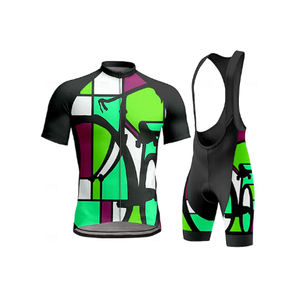 Ensembles de cyclisme personnalisés de la meilleure conception pour hommes, maillot à manches courtes à séchage rapide, combinaison d'entraînement, bénéficiez de l'ensemble de maillots de vélo - Product Image 2