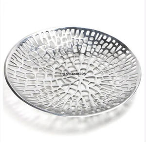 Cuenco decorativo de forma redonda con Base de latón y Metal de acero inoxidable de aspecto más nuevo para servir en el hogar - Product Image 2