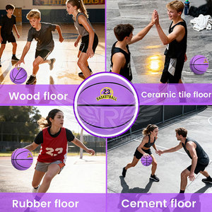 Ballon d'entraînement standard en PU, logo personnalisé, fabrication OEM, vente en gros, basketball - Product Image 4