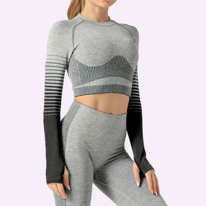 Ensemble de yoga en spandex 2 pièces sur mesure de différentes couleurs Ensemble de yoga en spandex 2 pièces à prix raisonnable - Product Image 4