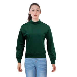 Sweat-shirt décontracté pour femmes Sweat-shirt ample à manches longues pour femmes Style ras du cou uni - Product Image 4