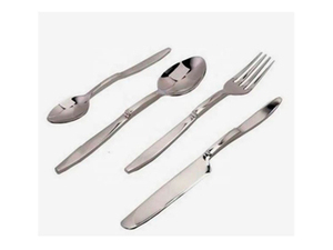 Ensemble de couverts en acier inoxydable avec poignées en laiton poli et argent de qualité exclusive - Product Image 3