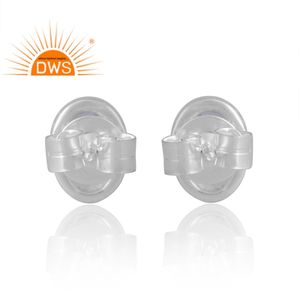 Nouveautés 925 argent naturel bleu topaze pierres précieuses boucle d'oreille conception personnalisée bijoux pour femmes cadeau pour elle - Product Image 2