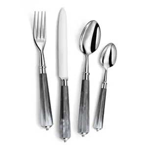 Handcrafted Minimalist Design Indian Supplier Metal Flatware Set Wholesale Manufacturer Cutlery Sets for Tableware