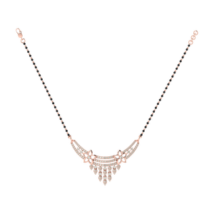 Conjunto de Mangalsutra de Plata de Ley Chapada en Oro con Circonita Cúbica, Cadena Ajustable de 43.0 cm y 127 Piedras, Joyería Fina - Product Image 3