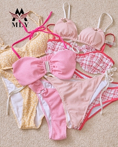 Fabrieks prijs badkleding bikini stretch meisjes bikini op maat gemaakte stof badkleding sexy badpakken tweedelige sexy strandkleding - Product Image 2