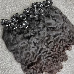 Onda natural en cabello de trama, cabello humano 100%, cabello crudo Camboyano de un donante - Product Image 1