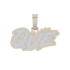 Grand pendentif et breloque Moissanite en argent E Color Round Brilliant Cut VVS2 Elegant Modern Fine Wholesale Bulk Hip Hop Jewelry - Product Image 1