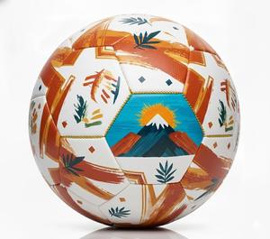 Balón de Fútbol de Entrenamiento de Diseño Fantasía en PU para Prácticas de Equipo o Partidos Casuales con Construcción Duradera Cosida a Máquina - Product Image 1