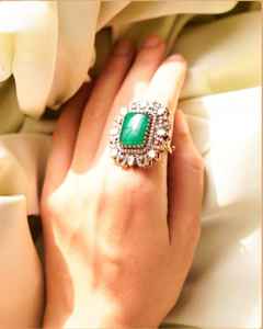 Bague plaquée or à la mode Bijoux de mode en laiton élégants pour un usage quotidien - Product Image 2