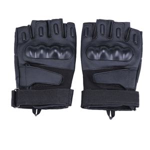 Gants demi-doigt sport unisexe, antidérapants, noir, pour homme, moto, équitation, épais - Product Image 1