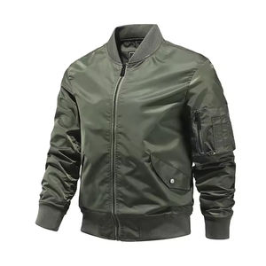 Veste bomber de baseball unisexe pour homme, logo personnalisable sur le devant, imperméable, coupe-vent, réversible, style streetwear, veste d'hiver - Product Image 1