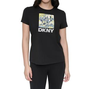 Camiseta de manga corta con abertura de algodón de verano para mujer, camiseta informal de moda ajustada, tela de Jersey, diseño comprimido para impresión personalizada - Product Image 1