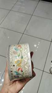 Lacets brodés à la machine en tissu de base blanc sur mesure en design floral et plusieurs couleurs pour robes de mariée de 2 pouces - Product Image 5