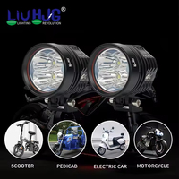 Feux antibrouillard LED pour moto LIU HJG avec DRL ambre, phare universel pour camion, lampe LED pour véhicule