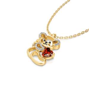 จี้รูปหัวใจหมีเท็ดดี้ Jeulia Fall in Love ทำจากเงินแท้ ของขวัญวันครบรอบสุดน่ารัก - Product Image 3
