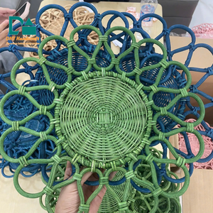 Natural Rattan Bamboo Woven Placemats Handmade Luxury <b>Table</b> Mats for Restaurant Hotel Use - Product Image 5