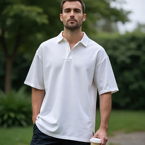 Polo de haute qualité pour hommes, polo à manches courtes et col rabattu, tee-shirt de jogging d'été pour hommes - Product Image 3