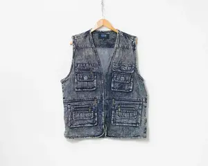 Gilet in Denim di cotone per uomo 2023