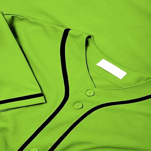 Venta al por mayor de Camisetas Personalizadas con botones de béisbol cosidas para hombres, mujeres, jóvenes y niños, uniforme deportivo, camiseta de béisbol personalizada - Product Image 6