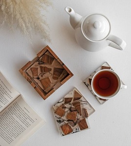Walnut Coasters Resin Coaster Tabletop <b>Wood</b> <b>Placemats</b> Coaster for - Product Image 1