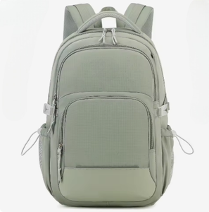 High Quality Unisex Soft Polyester Student <b>Backpack</b> <b>Waterproof</b> Convenient Laptop Compartment Fashionable Outdoor Zipper Thread - Product Image 1