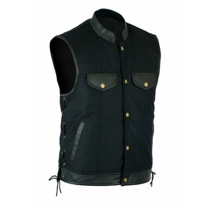 Nouvelle arrivée de gilet d'hiver décontracté pour hommes réglable en cuir vêtements d'extérieur confortable respirant avec des options de couleur personnalisées à vendre - Product Image 1