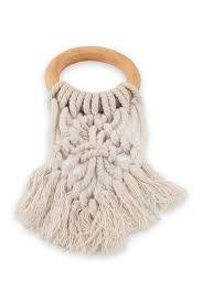 Nouvelle arrivée Boho macramé rond de serviette à la main porte-serviettes en coton pour la décoration de table de mariage - Product Image 6