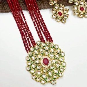 Ensemble de collier en cristal marron plaqué or 18 carats, bijoux de mariée avec zircon et perle pour mariage ou cadeau - Product Image 2