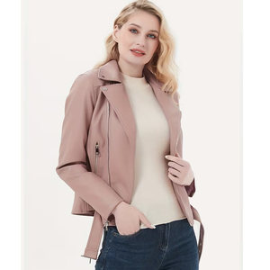 Vestes de mode pour femmes en cuir véritable avec fermeture éclair intégrale, respirantes, imperméables et coupe-vent, prix de gros de haute qualité - Product Image 6