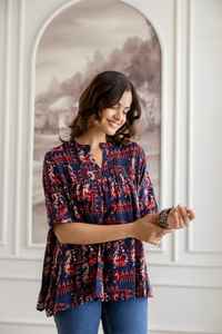 Zara เสื้อเรยอน100% พิมพ์ลายผ้าเรยอนสำหรับผู้หญิงคุณภาพสูงออกแบบได้ตามที่ต้องการและเป็นมิตรต่อสิ่งแวดล้อม - Product Image 6