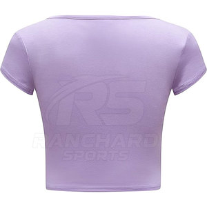 เสื้อครอปท็อปผ้าฝ้ายสำหรับผู้หญิง สวมใส่สบาย เสื้อยืดแฟชั่น เสื้อครอปท็อปสำหรับผู้หญิงใส่ได้ทุกวัน เสื้อครอปท็อปสำหรับผู้หญิง - Product Image 3