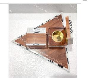 Quemador de incienso de madera Natural con incrustaciones de perlas madre regalo de Ramadán para Mubkhar/Bakhoor/Madkhan quema de incienso artesanías naturales - Product Image 1