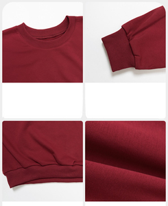 ชุดเสื้อกีฬาคอกลมผ้าฝ้ายผสมพาวเวอร์วอเตอร์2ชิ้นสำหรับฤดูหนาวฤดูใบไม้ร่วง - Product Image 6