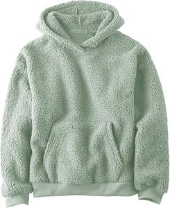 Sweat à capuche unisexe en polaire élégant pour l'hiver, respirant, coupe-vent, 100% coton, uni, teinture numérique, écologique, rapide - Product Image 5