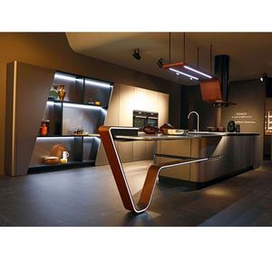 Realgres Sang Trọng Hiện Đại Modular Nhà Bếp Thiết Kế Đồ Nội Thất Bằng Gỗ PVC Cửa Bảng Điều Chỉnh Kinh Tế Gỗ Tường Bán Buôn Tủ Bếp - Product Image 1