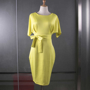 Modern Polyester Spandex Pencil Career Dress With Comfortable <b>Stretch</b> Fit and Sleek Design for Professional Wear - Product Image 2