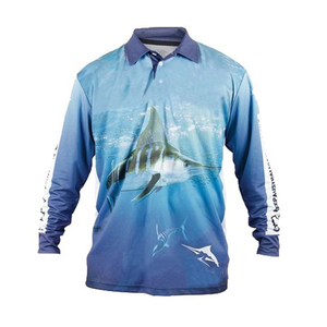 เสื้อโปโลสำหรับตกปลาของผู้ชายเสื้อตกปลาแขนยาวแห้งเร็วออกแบบได้ตามต้องการ Upf50 + ระบายอากาศได้ดีน้ำหนักเบา - Product Image 5