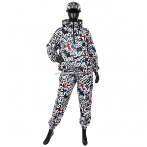 Conjunto de Chaqueta Cortavientos de Poliéster GSM para Mujer, Tela de Primera Calidad, Estampado Gráfico Completo, Logotipo Personalizado con Transferencia de Calor, Chaqueta Cortavientos de Talla Grande - Product Image 6