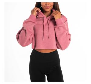 Conjunto Deportivo de Fitness para Mujer al por Mayor, Personalizable, Ropa Deportiva, Pantalones Deportivos Cálidos, Top Corto Informal de Manga Larga con Capucha para Mujer - Product Image 3