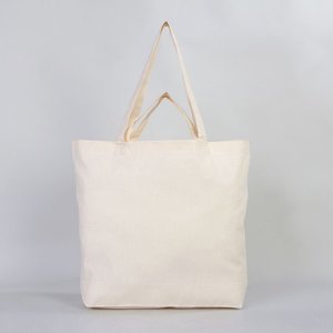 ถุงผ้าคอตตอนดิบแบบใช้ซ้ำได้ Bag-19W X 16ชม. x 4D รีไซเคิลได้สำหรับตลาด - Product Image 1