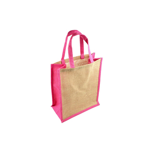 Professional Customized Printed Logo Wholesale Handle Portable <b>Jute</b> Burlap <b>Shopping</b> Tote <b>Bag</b> - Product Image 1